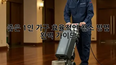 좁은 1인 가구? 효율적인 청소 방법 완벽 가이드!