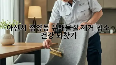 아산시 점양동🏡 유해물질 제거 청소, 건강 되찾기! ✨