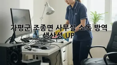 가평군 조종면 사무실 소독 방역: 생산성 UP!